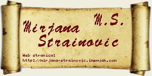Mirjana Strainović vizit kartica